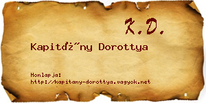 Kapitány Dorottya névjegykártya
